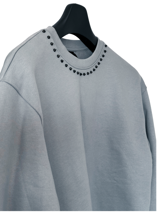 Gray Blackstud Crewneck Sweatshirt